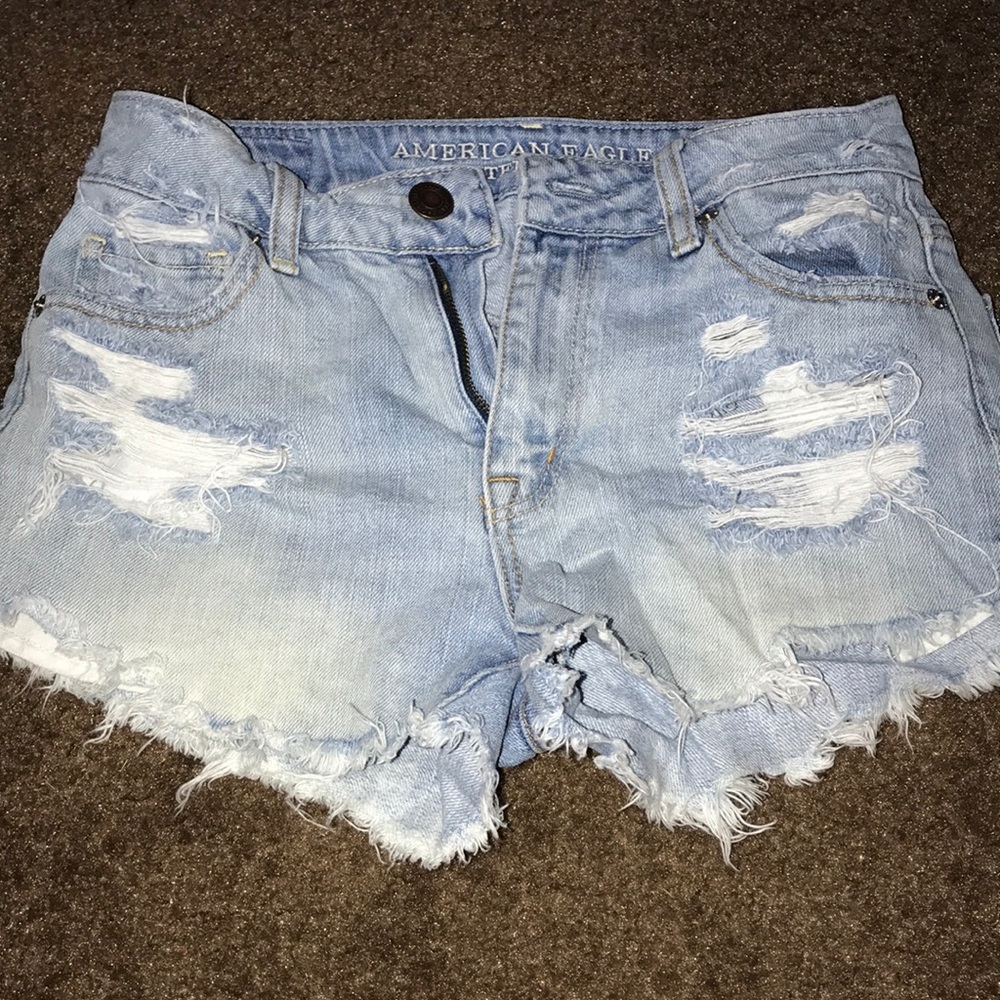 Light wash shorts
